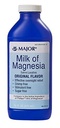 MAJOR Mléko Magnézie Saline Laxative - Original Flavor - Effective Overnight Relief - Stimulant- Free, Sugar- Free - 16 Fl Oz