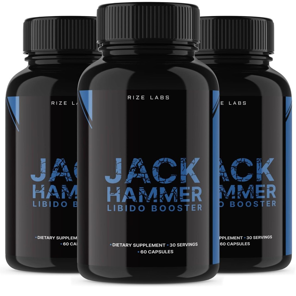 rize laboratoře - Jack Hammer Libido Booster doplněk pro muže, Výkonný všechny přírodní vzorec pro zlepšení výkonu (180 Kapsle)