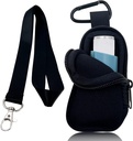 Holder Neoprene Cestovní pouzdro pro Asthma Inhaler, Handy Mini Bag pro Inhaler pro všechny věkové doby, Inhaler není součástí (Black)