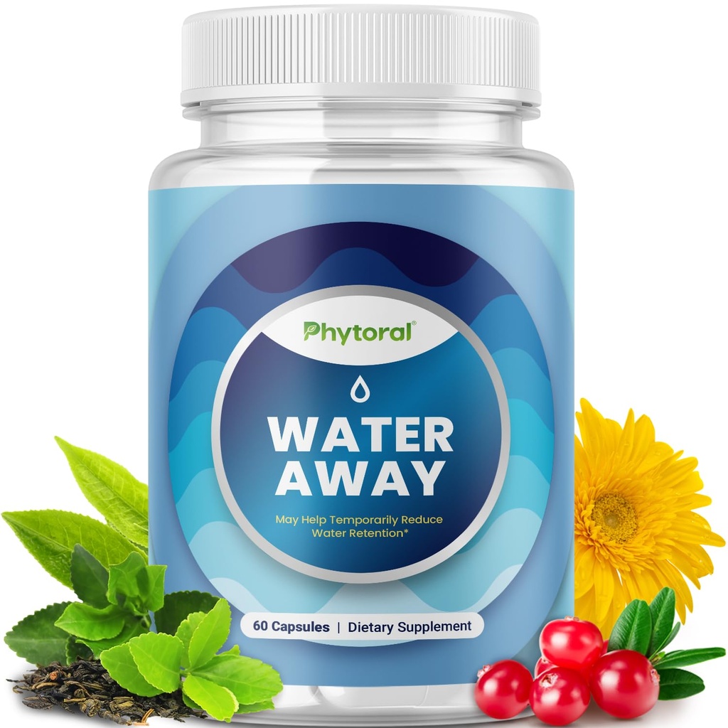 Voda Retention pilulky pro ženy a muže - Bylinné Diuretické doplňky - Fluid Retention Dodatek s Download Leaf Extract & Green Tea for Bloating Relief - Prášky pro Nohy & Nohy Otok - 60 Počet