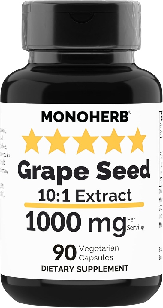 MoNOHERB Grape Seed Extract 1000 mg - 90 Vegetariánských kapslí