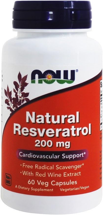 Natural Resveratrol, 200 Mg, 60 Kapsle podle Now Foods
