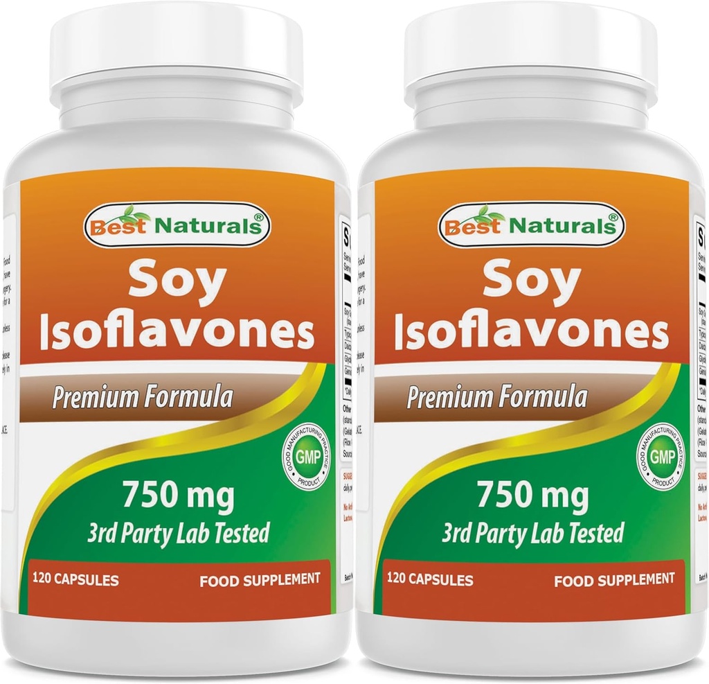 Nejlepší Naturals Soy Isoflavones 750 mg 120 Kapsle (120 Počet balení po 2)