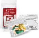 100 Pack Mylar Vůně Důkaz XL Medicine sáčky - Ziplock Příslušenství tašky s Double Tip Perm. Marker; Pill Pack Baggies for Medicine, Jewelry, Hardware; Zipper Sealed Pill Pouches (3.5 x 2.5, "Silver)