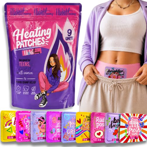 Teploměr na křeče - Teoretická sada pro dospívající, Tweens, dívky a ženy Essentials - Teplo-Teplo Teplo pro menstruaci, Přenosná terapie