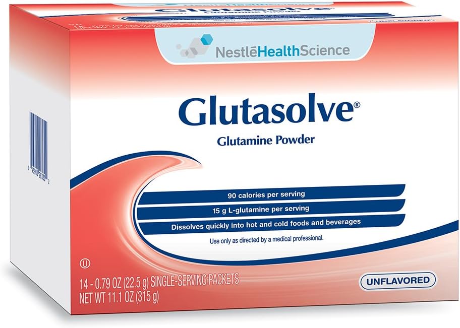 Glutasolve Glutamin prášek, bez příchutí, 0, 79 Oz Packet, 14 Pack