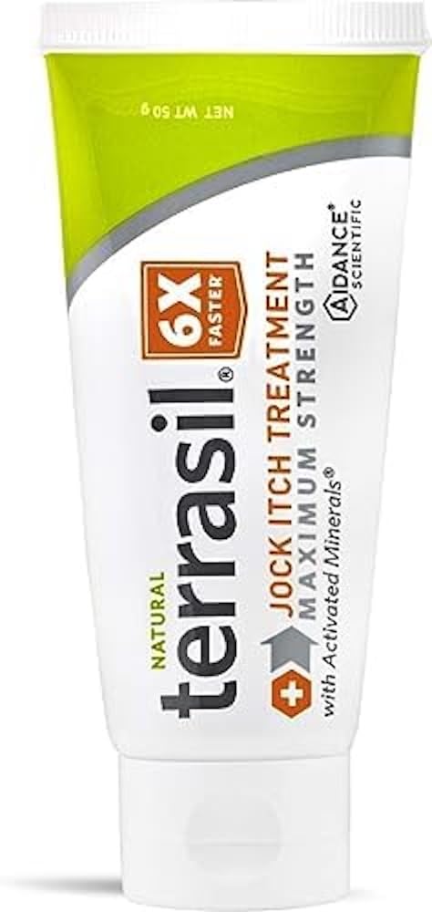 Terrasil Jock Itch Antimykotická léčba Extra síla - Klinicky Proven Clotrimazol pro efektivní Jock Itch léčba, All- Natural Soothing Care & Rychlá úleva Jock Itch (50g)