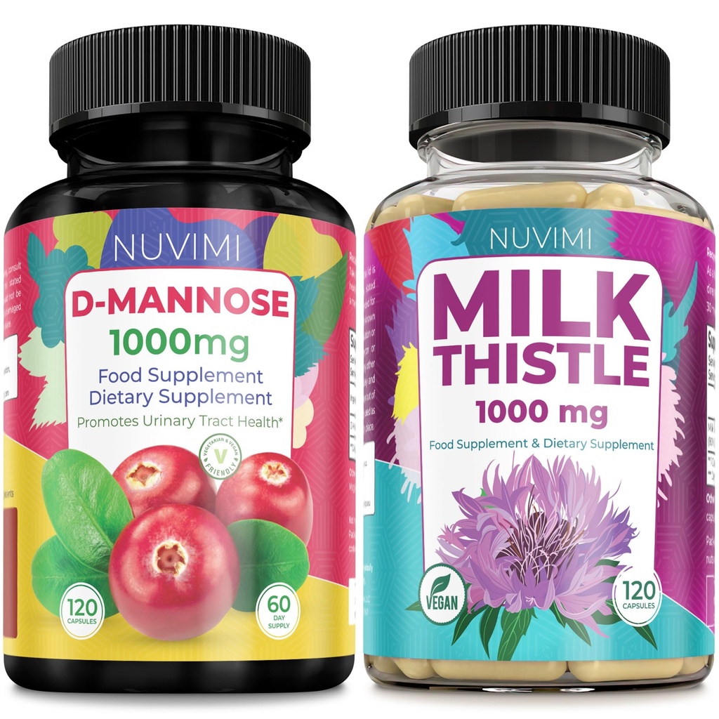 D Mannose 1000 mg & Mléko Thistle 1000 mg 120 Kapsle