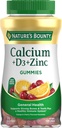 Vápník a vitamín D Gummies by Nature 's Bounty, Imunitate Support & Bone Health, 500mg vápník & 1000 IU Vitamin D3, Ovocná příchuť, 70 Počet