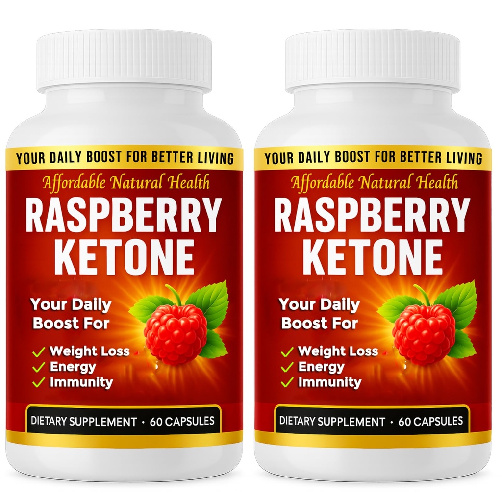 Malina Keton Kapsle, All- Natural Formule, Může podporovat aktivní zdravý životní styl, 1000 mg dodatek, 120 Kapsle (Nevegan), 4 Měsíční dodávky, Vegan Raspberry Keton, Non GMO