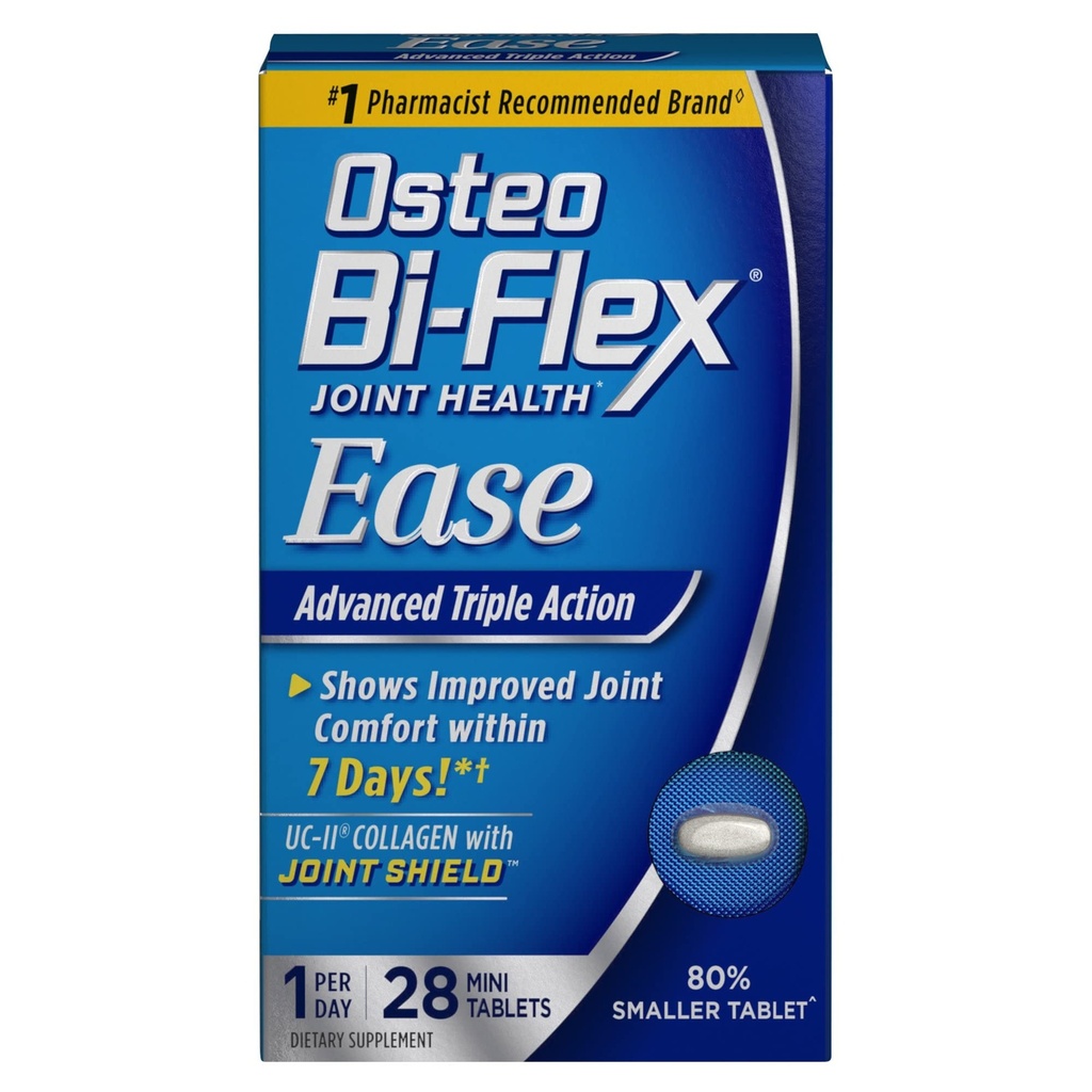 Osteo Bi-Flex Joint Health Ease Advanced Triple Action Mini Tabs - 28 ct, balení po 3 ks
