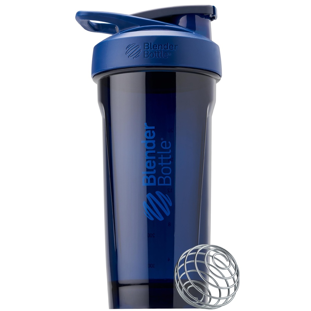 BlenderBottle Sport Shaker Lahvička s Wire Whisk, 28-Ounce, Blue - Protein Shekes & Hydration for Sportetes & Fitness Enthusiasts, Easy Mixing, Trvalý & Lehký, Uzamykatelné Lid