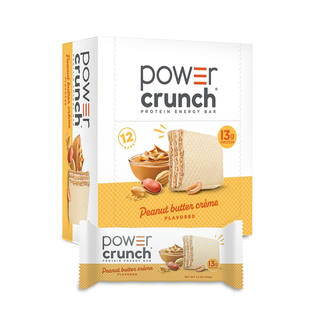 Power Crunch Protein Wafer Bary, High Protein Snacks s vynikající chutí, arašídové máslo Crème, 1.4 Ounce (12 Počet)
