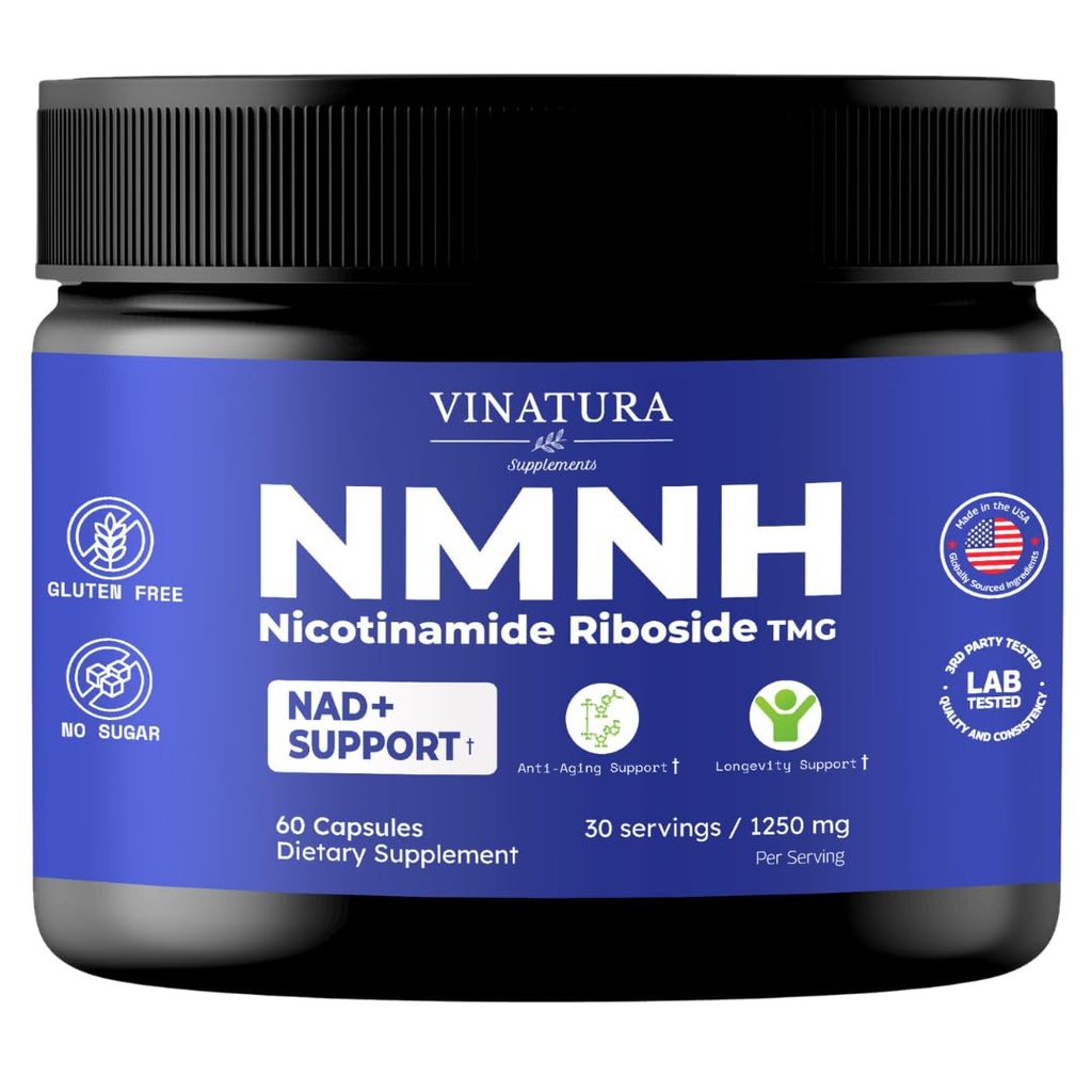 VINATURA NMNH (NMN Supplement Alternative) Nikotinamid Riboside & TMG - NAD dodatek pro antiaging - 60 Kapsle