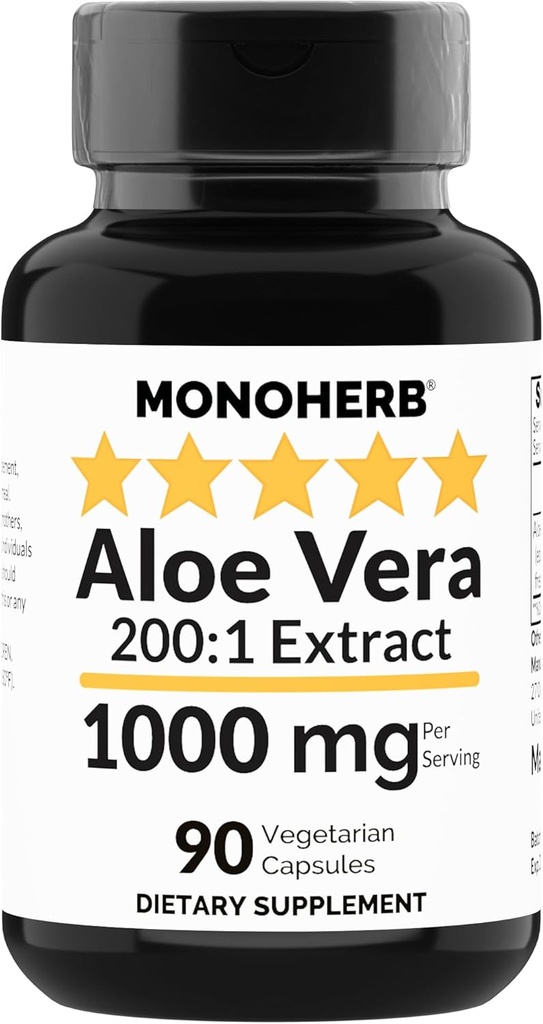 MONOHERB Aloe Vera 1000 mg - 200x Extract - 90 Kapsle