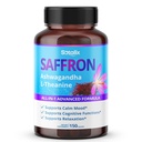 Saffron s Ashwagandha, Ginseng, L-Theanine, Relaxation, Restore - USA Made & Tested (150denní dodávka (balení po 1))