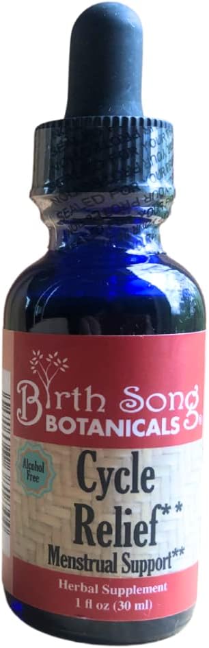 Narození Song Botanicals Menstruační Cycle Support tinktura, Bylinné kapky pro zdravé menstruace, přírodní menstruační péče doplněk pro dospívající a dospělé, Perioda Podpora 1oz.