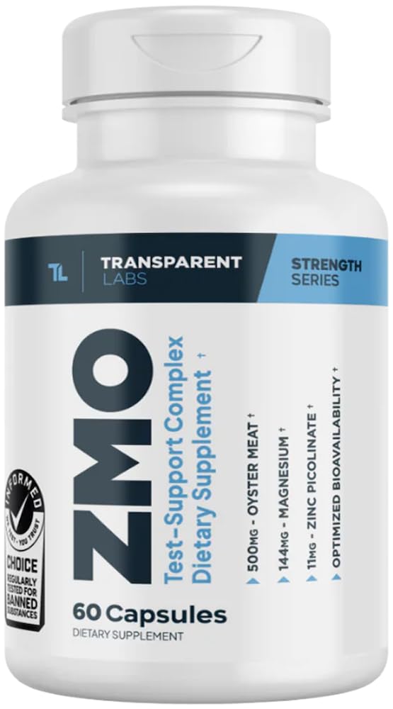 Transparentní laboratoře ZMO - Svalový builder pro muže a ženy se zinkem, magnesium- glycinátem a ústřicí prášek pro svalovou obnovu - 60 Počet