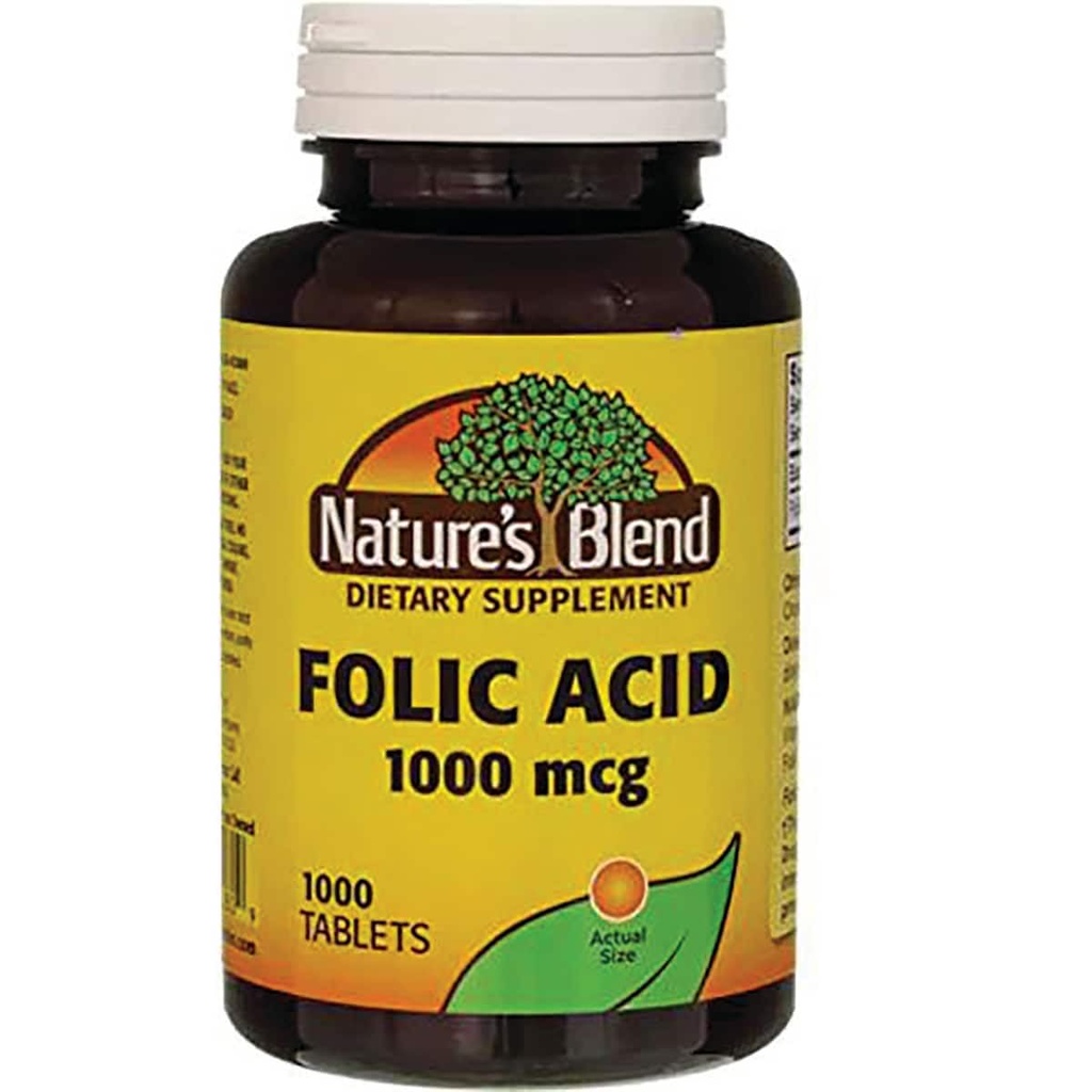 Přírodní směs kyseliny listové 1000 mcg 1000 mcg 1000 Tabs