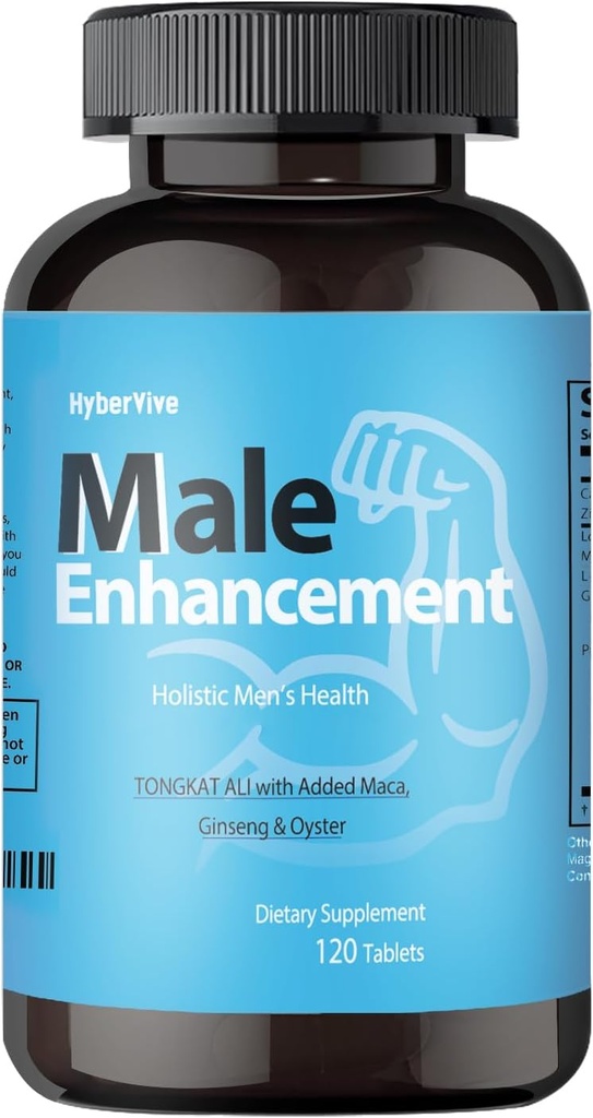 Testosteron dodatek pro muže - Tongkat Ali, Maca, L-Arginine HCI & Ginseng pro energii, Stamina & Endurance, Non- GMO, Gluten- Free, 120 Tablet (60- Day Supply)