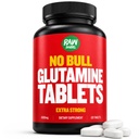 "No Bull" L-glutamin tablety, čistý L glutamin pilulky, non GMO, L glutamin dodatek, přirozeně vegan, Vegetarian Friendly a gluten zdarma, 1000mg
