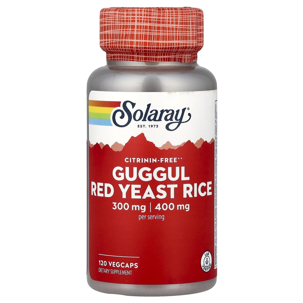 Solaray - Guggul & Red Yeast Rice, 120 tobolek