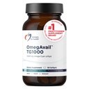 Designy pro zdraví OmegAvail TG1000 - TG (triglycerid) Příplatek k rybím oleji s EPA / DHA - Vysoce koncentrované 1000mg Omega33 per Softgel - přírodní citrónová příchuť + bez rybí pasty (60 Softgels)