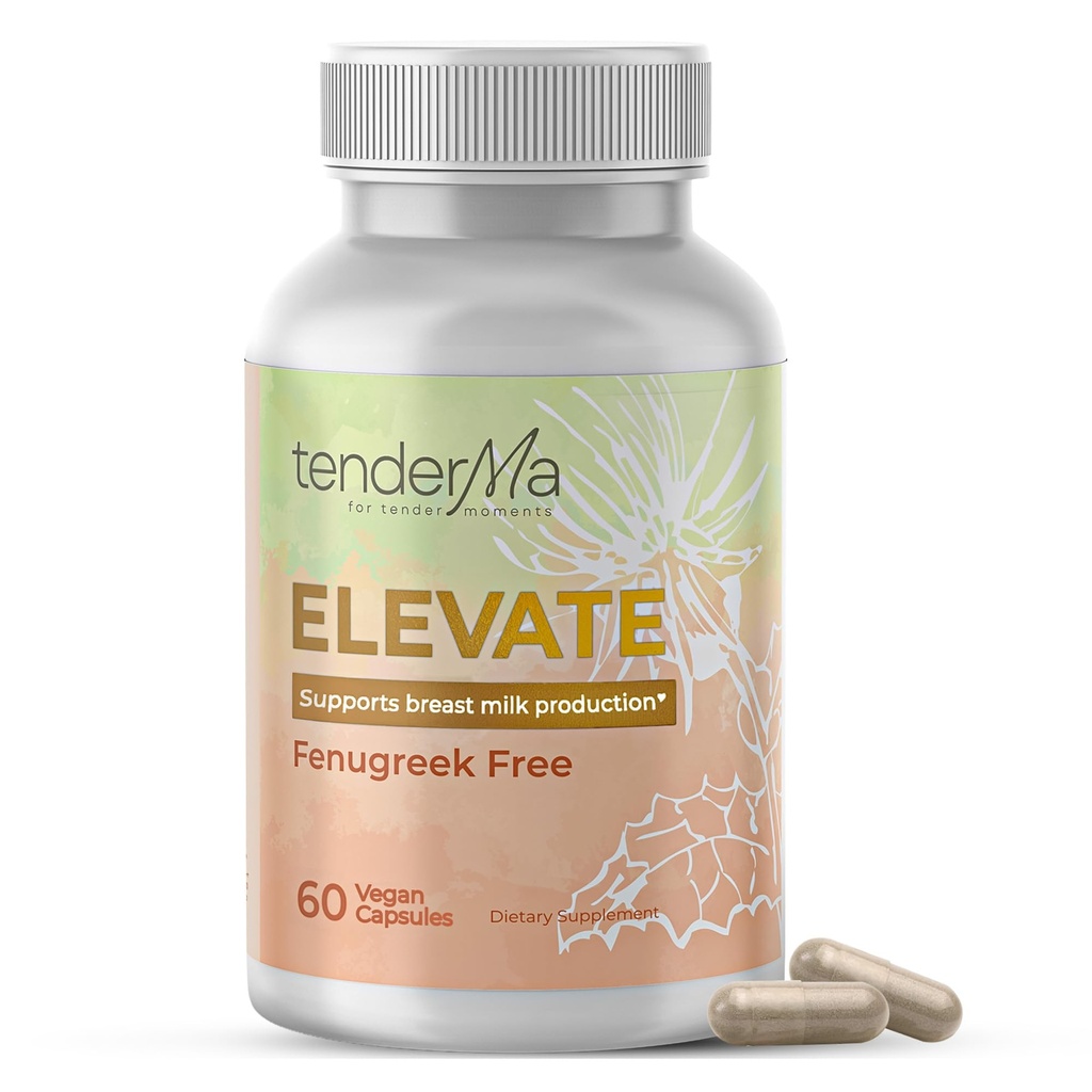 Nadmořská výška - Fenugreek- Free Lactation Supplementation with Organic Goat 's Rue, Lion' s Mane, Požehnaný Thistle & Brewer 's Yeast - Vegan, Non- GMO Bylinné kojení Podpora - 60 Kapsle