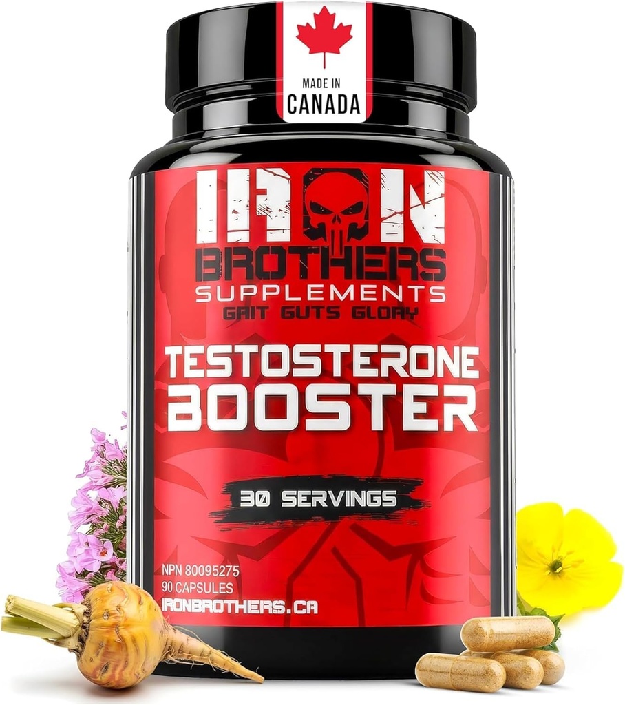 Iron Brothers doplňky Testosteron Booster pro muže, 90 Kapsle 124; Testosteron doplňky pro muže na zvýšení svalové růstu 124; Estrogen Block 124; Promotes Fat Loss & zvýšení výkonu - 30 dní