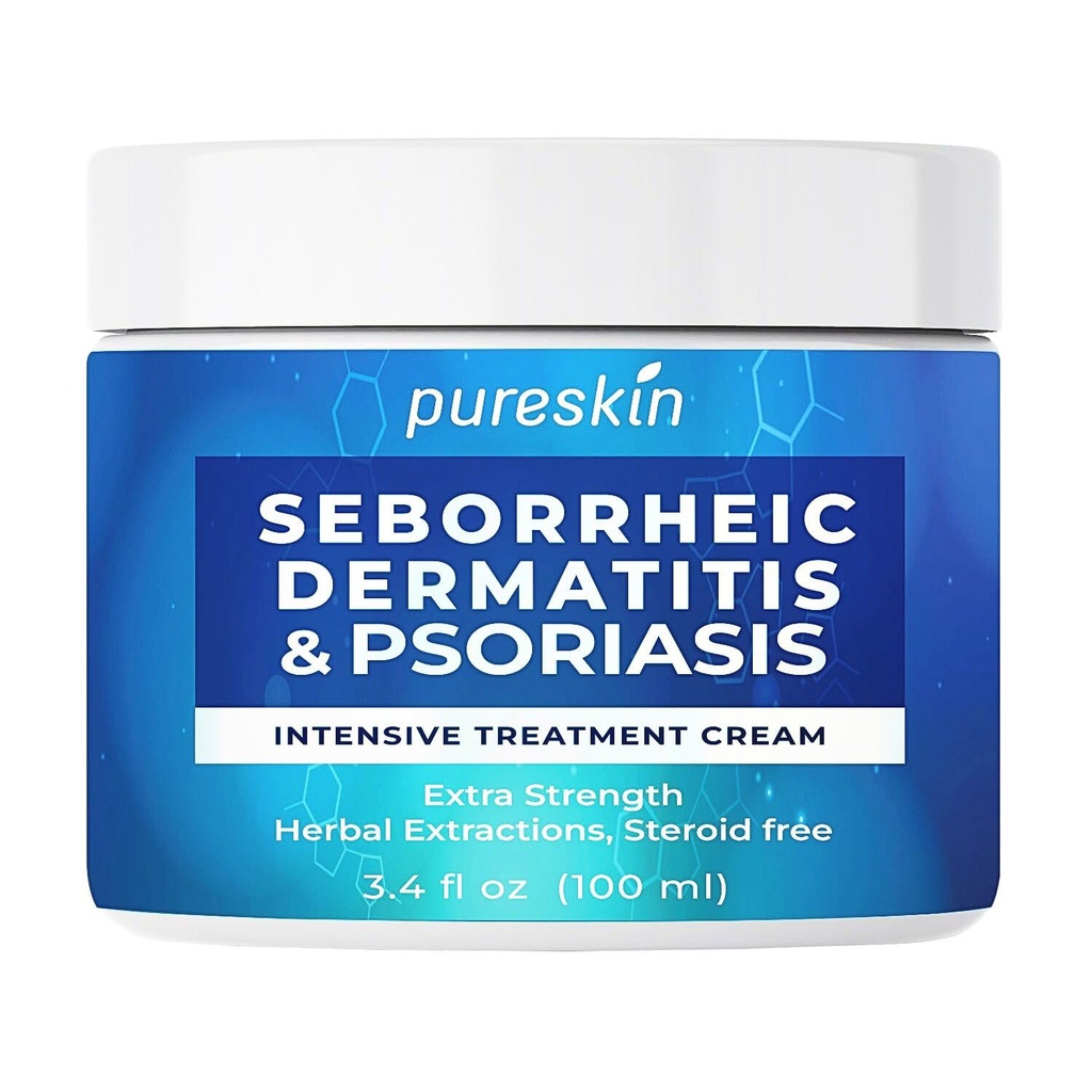 Seborrheická dermatitida Psoriáza Cream: Antimykotická léčba - Tradiční Bylinné Infuze - Reliéf pro flaking podrážděné pokožky - Steroidy Free Trvalý výsledek 3.4 Oz
