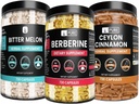 Čisté původní ingredience Berberine, hořký melon, a Ceylon Skořice Kapsle Bundle (730 Kapsle) Ne hořčík nebo rýžové plniva