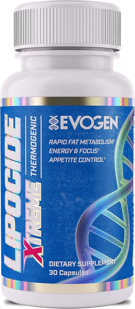 Evogen Nutrition Lipocide Xtreme Xtreme 124; Maximální síla Jednorázová tobolka Extrémní spalovač tuků, Dynamin, Capsimax, Bioperin Př
