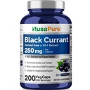 NusaPure Black Currant 10: 1 Extract, 250 mg Ekvivalentní s 2,500mg, per Veg Caps 200 Vegan, Non- GMO