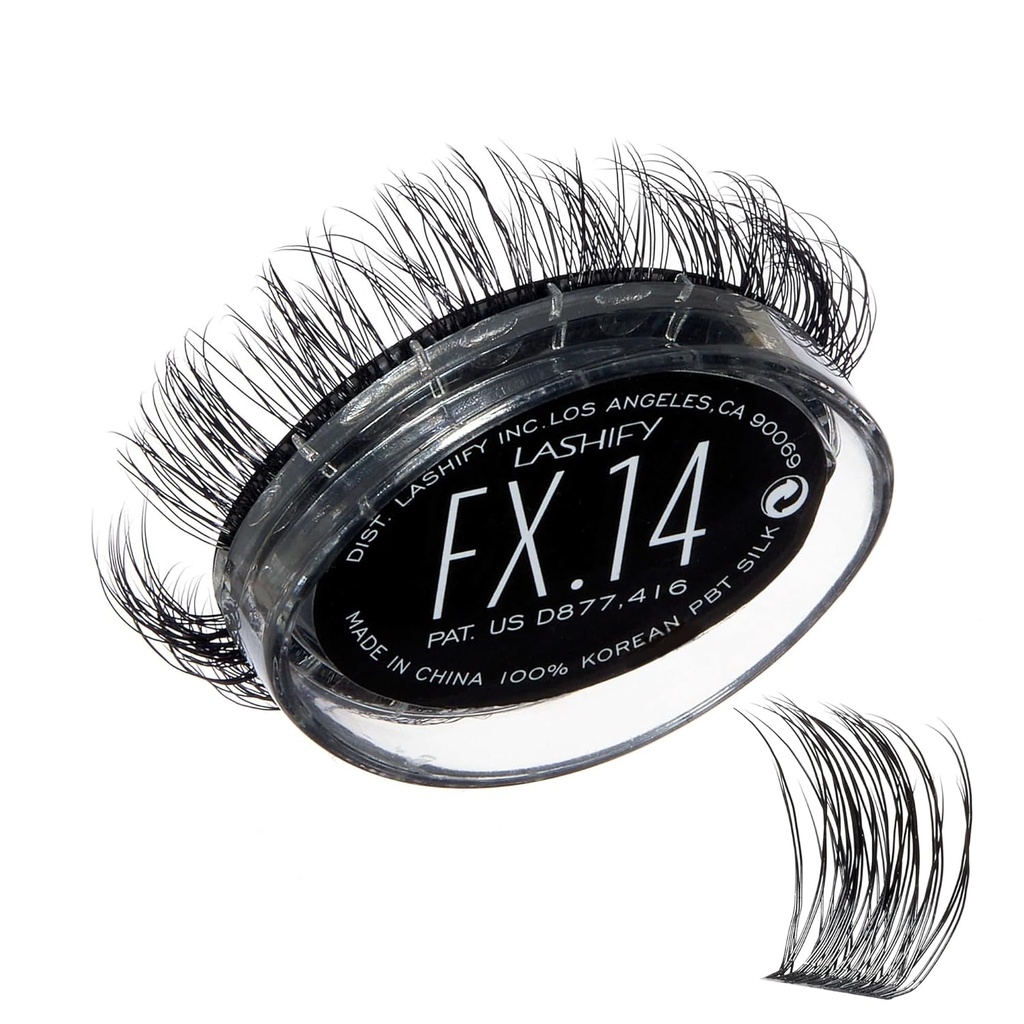 Lashify Fluffy FX 14mm Gossamer DIY Eylash Extensions Refill, Pro nejpodivnější a fluttery vzhled, černá, snadné falešné řasy