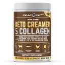 Kolagen Keto Coffee Creamer Powder 12.2 oz - Hydrolyzované kolagen Peptidy s kokosem MCT Oil, B12, hořčík, bezochucený proteinový prášek, cukr bez kávy smetanu pro smoothies & pečení