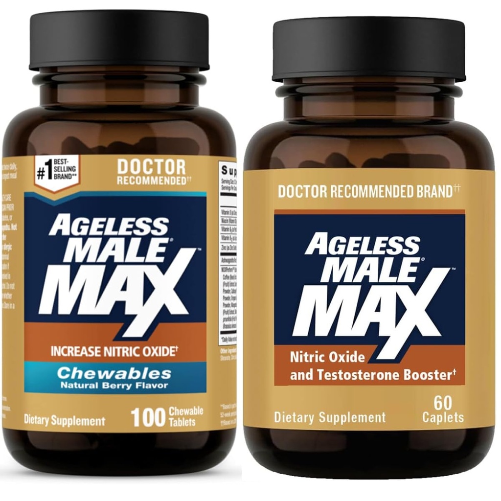 Nestárnoucí muž Max Nitric Oxide Booster a Testosteron Booster pro muže