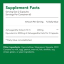 Organic Ashwagandha Doplňky 124; 150 mg extraktu = 1500mg Herb (1 Bottle- 120 Capsules- 2mo Supply) 124; Podporuje Stress Relief, Imunity Health, & Energy Increase 124; Non- GMO & Gluten zdarma