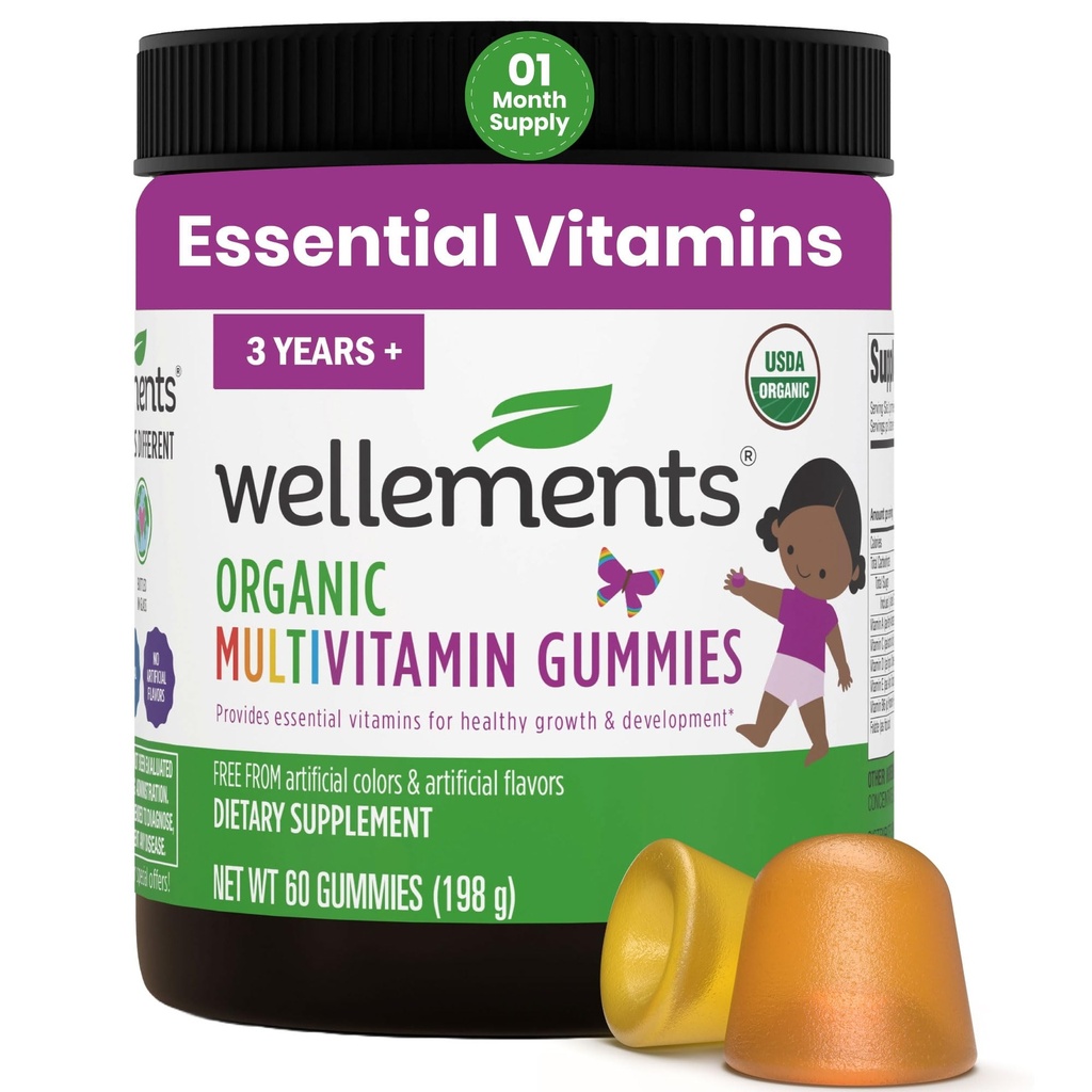 MNOŽSTVÍ USDA Organic Kids Multivitamine Gummies 60 Ct (3 + Roky)