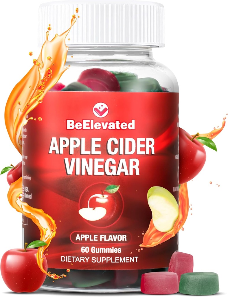 Jablko Cider Ocet Gumma Gummy 124; Váhové ztráty Ginger doplňky pro ženy & Muži 124; 500mg ACV gumy pro Body Fat Burner 124; Zvýšení metabolismus 124; Non- GMO Apple Flavor Vitamíny 124; (60 Počet lahví)
