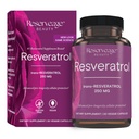 Rezervace Beauty, Resveratrol 250 mg, Antioxidant dodatek pro srdce a buněčné zdraví, podporuje zdravé stárnutí a imunitní systém, Paleo, Keto, 30 Kapsle