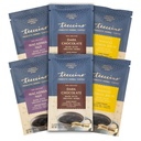 Teeccino Prebiotic SuperBoost ™ Bylinné kávy Sampler - 6 Trial- Size Packets - Tmavá čokoláda, Mango Lemon Balzám, Macadamia Nut - Prebiotic, Caffeine- Free, Přízemí Káva alternativy pro dobré Gut zdraví