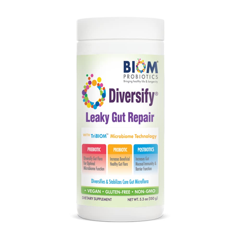 Diverzifikovat ® Total Gut Health Human Milk Oligosacharides s prebiotiky + Resistant Starch. Precision Probiotic Formule na pomoc s Leaky Gut. Vegan, Non- GMO gluten- Free (1 jednotka)