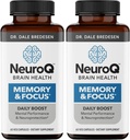 NeuroQ Memory & Focus - Zvyšuje kognitivní výkon a funkci mozku - Neuroprotektivní vzorec od Dr. Dalea Bredesena - Gotu Kola Ginkgo Phosphatidylserine & Propolis - 60 Kapsle (Balení po 2)