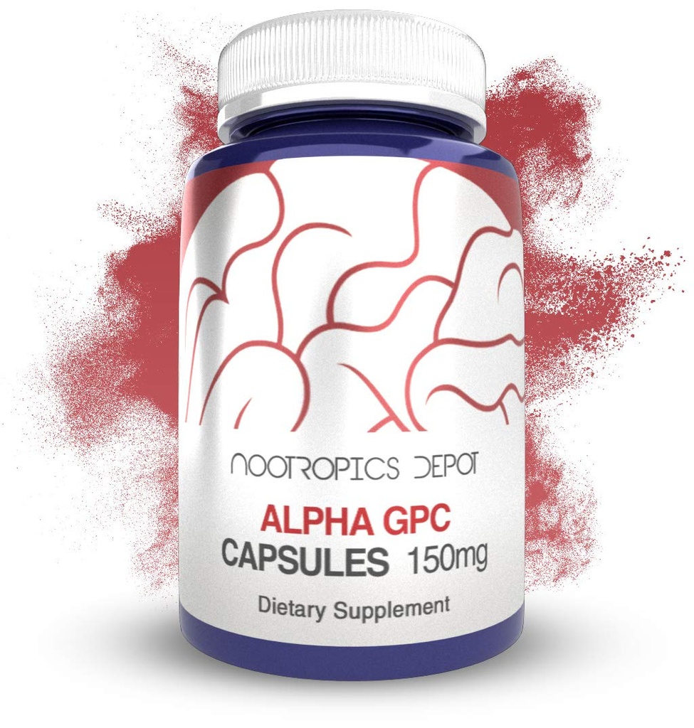 Nootropics Depot Alpha GPC Kapsle 124; 150mg Tobolky 124; 180 Počet 124; Cholinergní dodatek 124; Příplatek na zdraví mozku 124; Podporuje zdravé funkce mozku 124; Vylepšení kognitivní, Paměť + Zaměření