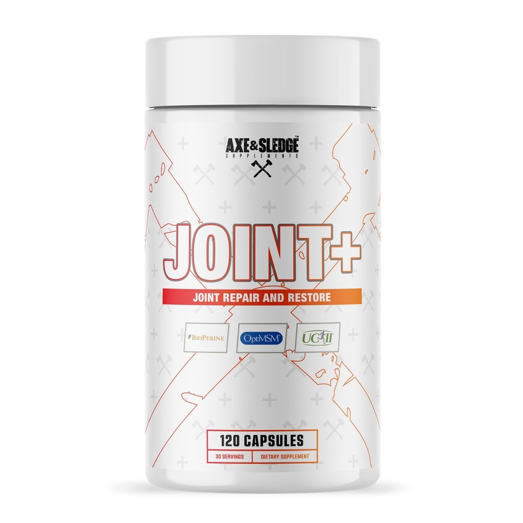 Axe & Sledge Joint + pplk. 124; Joint Health Support Supplementary with UC-II Collagen, Glucosamine, MSM, Bioperine Cl124; 1g Glucosamine, 500mg OptiMSM, 40mg UC-II Collagen Cl124; 30 Servings