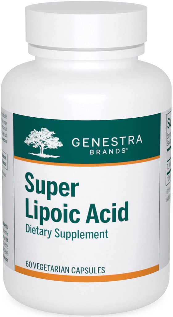 Genestra Brands Super Lipoic Acid - Alfa Lipoic Acid na podporu metabolismu a antioxidantů - 60 Kapsle