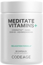 Codeage Meditate Vitamíny + dodatek - CognatiQ, DHH-B, GABA, Ashwagandha, organické houby, borůvky - BDNF Brain Pills a Neuroprotein - Vegan, Non- GMO, gluten- Free - 60 Kapsle