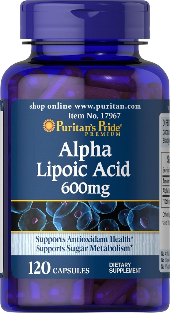 Puritan 's Pride Alpha Lipoic Acid 600 Mg, 120 Count