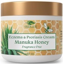 Manuka Med Eczema Cream Moisturising Lotion Fragrance Free for Psoriasis Relief - Itchy, Suchá kůže Vyrážka Mast - Skin Soothing Moisturizer - Tělo & Face Cream - Děti & Dospělí 16oz