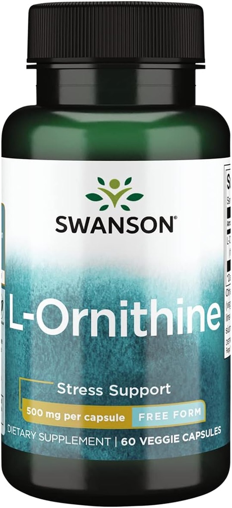 Swanson L- Ornithin Amino Acid 500 Milligrams 60 Veg Kapsle